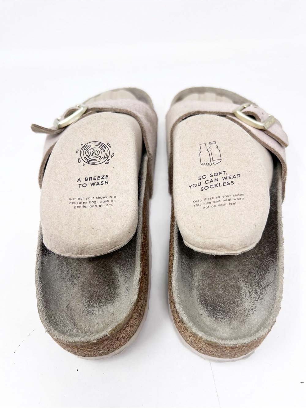 BIRKENSTOCK MADRID BIG BUCKLE PINK METALLIC STRAP SLIP ON SANDALS WOMENS SZ 8 - Picture 3 of 7